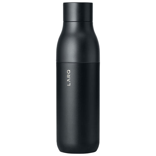 Larq | PureVis 740ml (25 oz.) Insulated Stainless Steel Water Bottle with Self-Cleaning Mode - Obsidian Black | BDOB074A