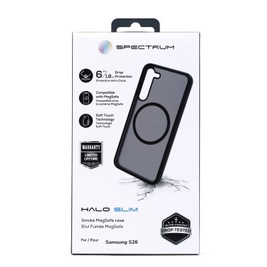 Spectrum | Halo Slim Case w/Magnets for Samsung Galaxy S26 - Black Smoke | S26PHALO