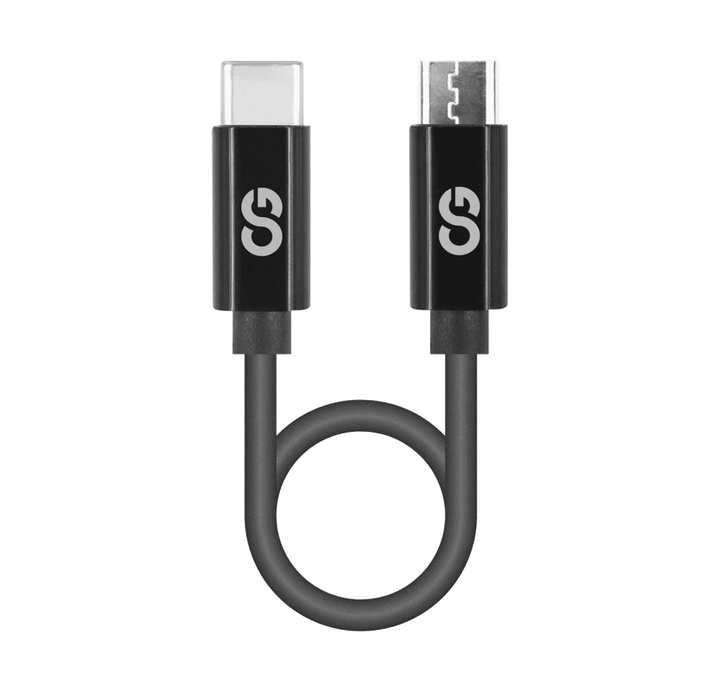 SO LOGiiX | USB-A to Micro USB - Sync & Charge Shortie - 30cm 1FT - Black | LGX-12146