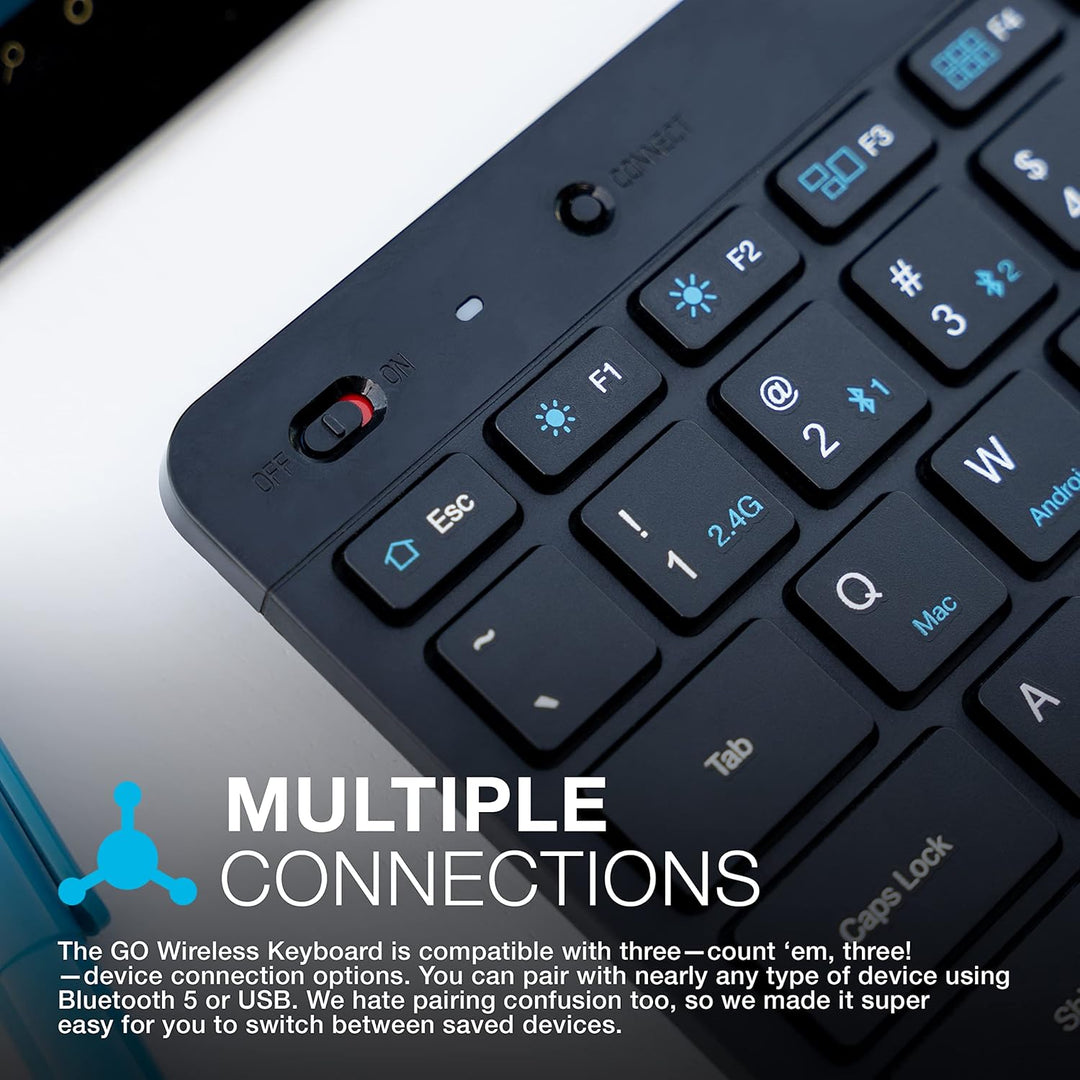 JLAB | GO Wireless Bluetooth Keyboard - Black | IFCKGOKEYBRBLK4