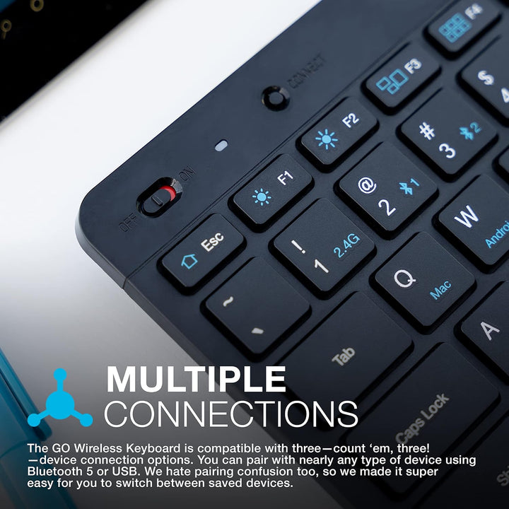 JLAB | GO Wireless Bluetooth Keyboard - Black | IFCKGOKEYBRBLK4