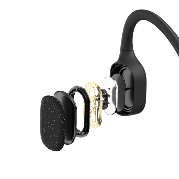 Shokz | OpenSwim Waterproof Bone Conduction Bluetooth Headphones W/ Storage - Black | S700-ST-BK-US