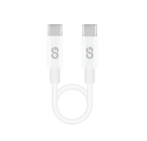 LOGiiX | Sync & Charge Shortie 30cm/ 1 FT USB-C to USB-C - White | LGX-13682