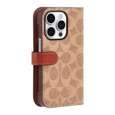 Coach | Folio Signature C Case iPhone 15 Pro - Tan | 15-12447