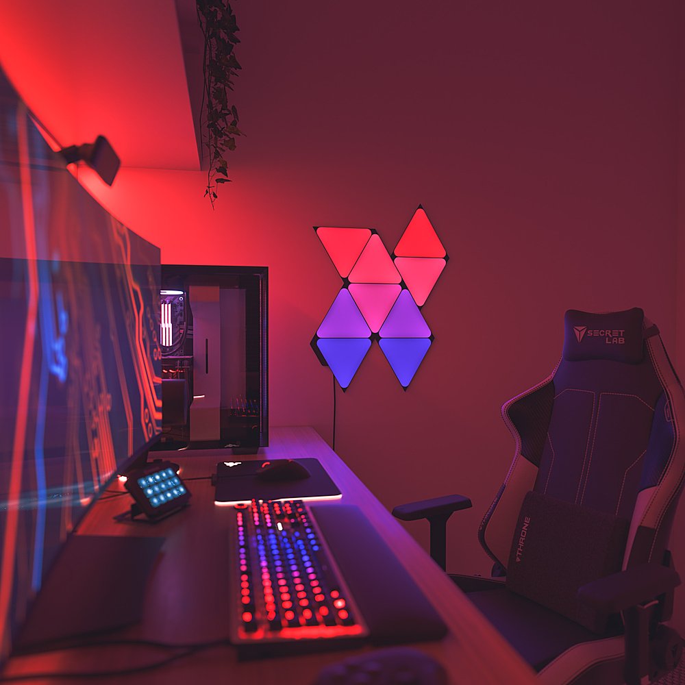Nanoleaf | Shapes - Ultra Black Triangles Smarter Kit NL47-0103TW-9PK