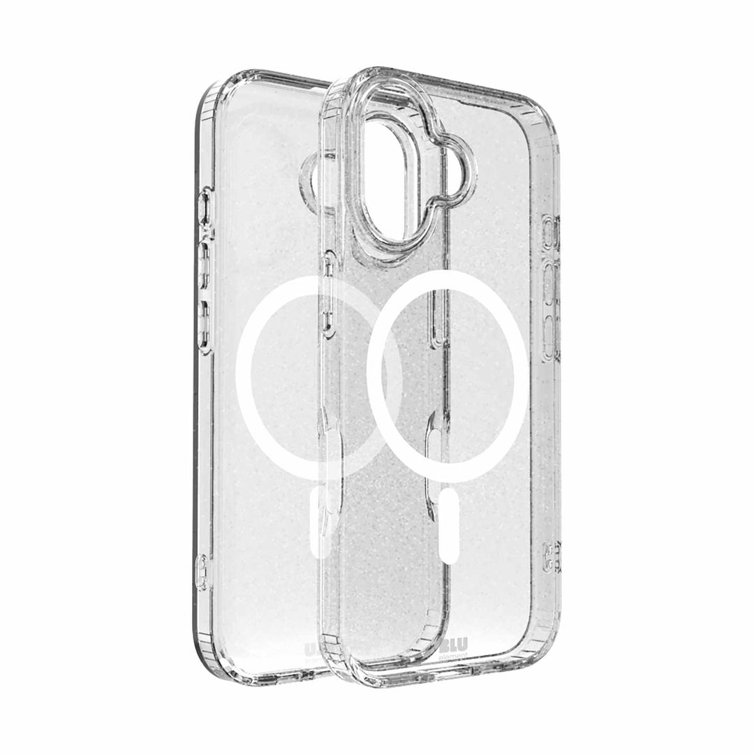 Blu Element | DropZone Rugged MagSafe iPhone 17 Case - Clear Glitter | BEDZRMG17G1