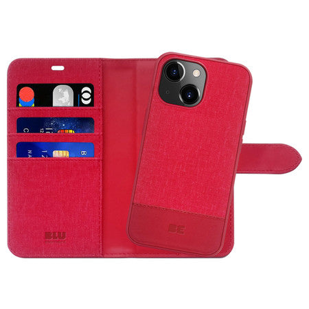 Blu Element | Folio 2 in 1 Wallet Case iPhone 17e/16e/15/14/13 - Dark Red | 120-7222
