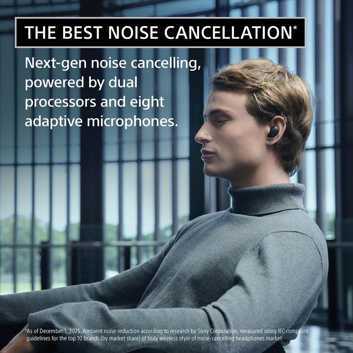 Sony | The Best Truly Wireless In-Ear Noise Cancelling Earbud - Black | WF-1000XM6