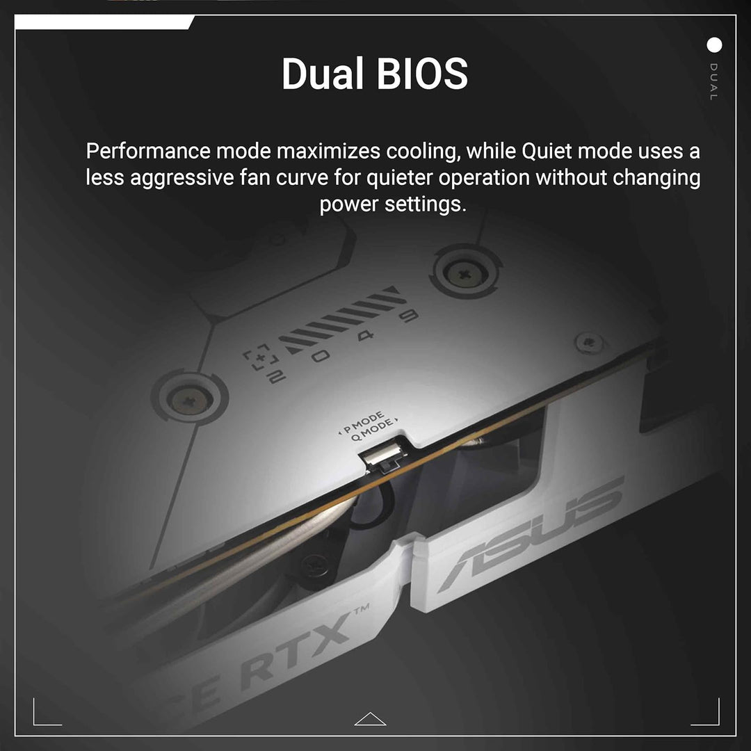 ASUS | Video Card GEFORCE DUAL-RTX5060-O8G - White | DUAL-RTX5060-O8G-WHITE