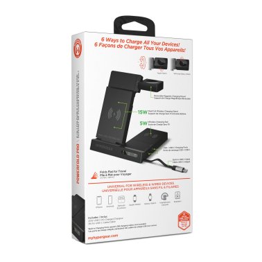 HyperGear | 6-in-1 Foldable Wireless Charging Stand Compatible with Samsung & Apple Watch | 16346HIT