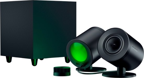 Razer | Nommo V2 Pro - Full Range 2.1 PC Gaming Speakers w/ Wireless Sub (4pcs) - Black | RZ05-04740100-R3U1