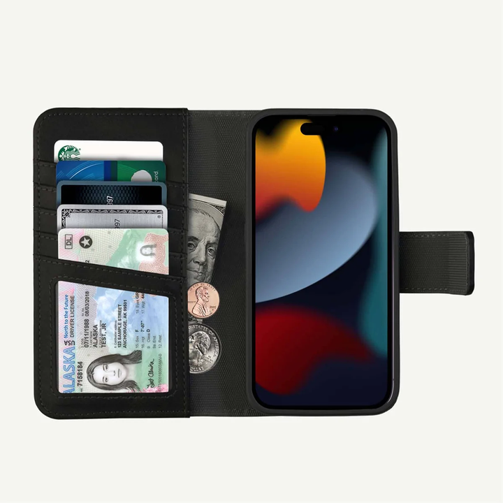 Caseco | 5th Ave MagSafe Wallet Case iPhone 15 Pro Max - Black | C31B4-01