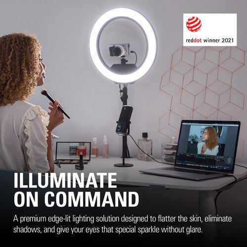 Elgato | Ring Light - Premium Edge-Lit Smart LED Ring Light RGBW | 10LAC9901