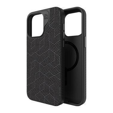 ZAGG GEAR4 | London Snap Case iPhone 15 Pro Max - Black Geo |15-11702