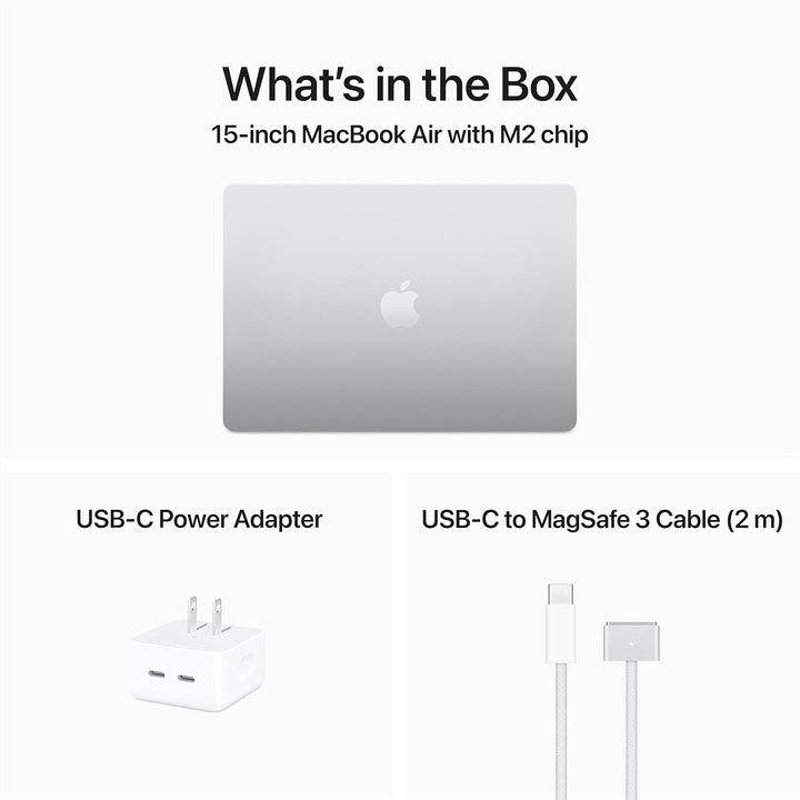 //// Apple | MacBook Air 15" w/ Touch ID (2023) - Silver (Apple M2 Chip / 256GB SSD / 8GB RAM) - English | MQKR3LL/A