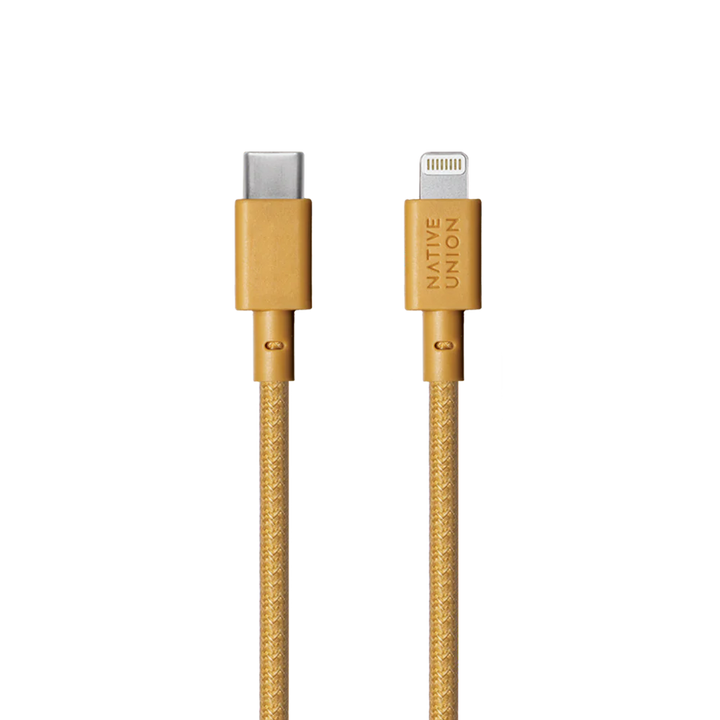 Native Union | USB-C to Lightning - 1.2M / 4FT Belt Cable - Kraft | BELT-CL-KFT-2-NP