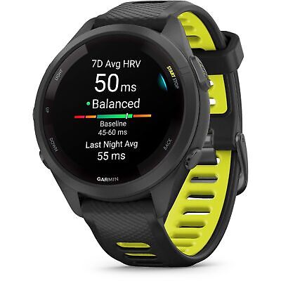 Garmin | Forerunner 265S 42mm Bluetooth Running Smartwatch - Black/Amp Yellow 010-02810-03