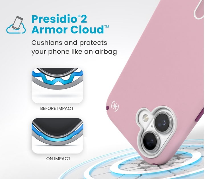 Speck | Presidio2 Pro MagSafe with ClickLock Apple iPhone 16 - Wednesday Pink | 150688-3250