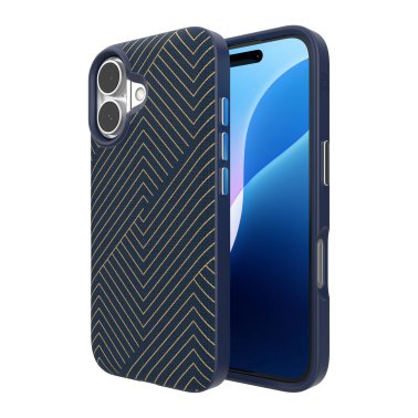 ZAGG | London Graphene Snap Case iPhone 16 - Navy Gold | 15-13395