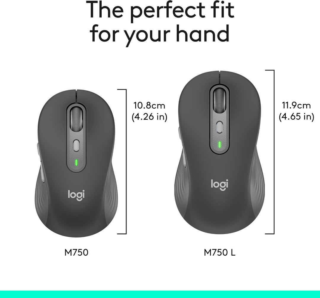 Logitech | Signature Plus M750 Bluetooth Optical Mouse - Graphite | 910-007510