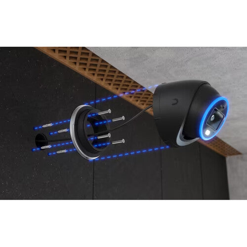 Ubiquiti | UniFi Protect AI UHD 4K Outdoor Network Turret Camera with Night Vision - Black | UVC-AI-TURRET-B