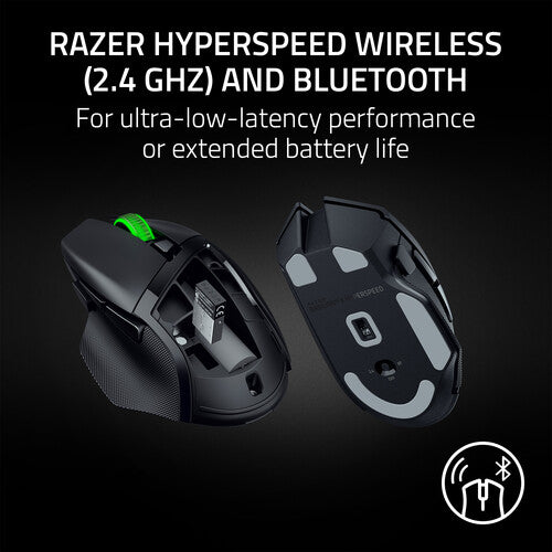 Razer Renewed | Basilisk V3 X HyperSpeed Customizable Wireless Gaming Mouse 60 DAYS WARRANTY - Black | RZ01-04870100-R3U1