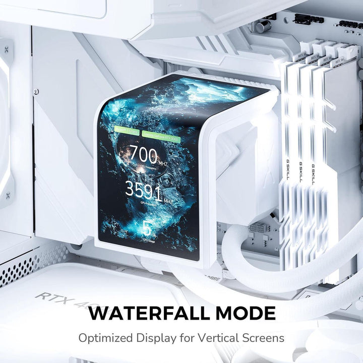 TRYX | Fan Panorama SE ARGB AiO Water Cooling With 6.5" 360mm 3 Slots Fan Size 120mm - White | L-P360L-AM3M-G0W