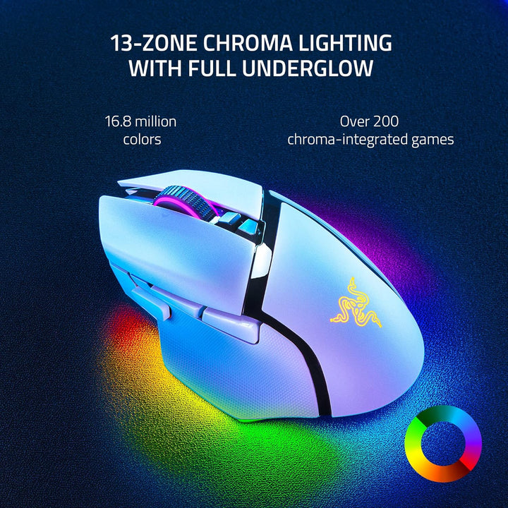 Razer Renewed | Basilisk V3 X HyperSpeed Gaming Mouse - White | RZ01-04870300-R3UR | 60 DAYS WARRANTY