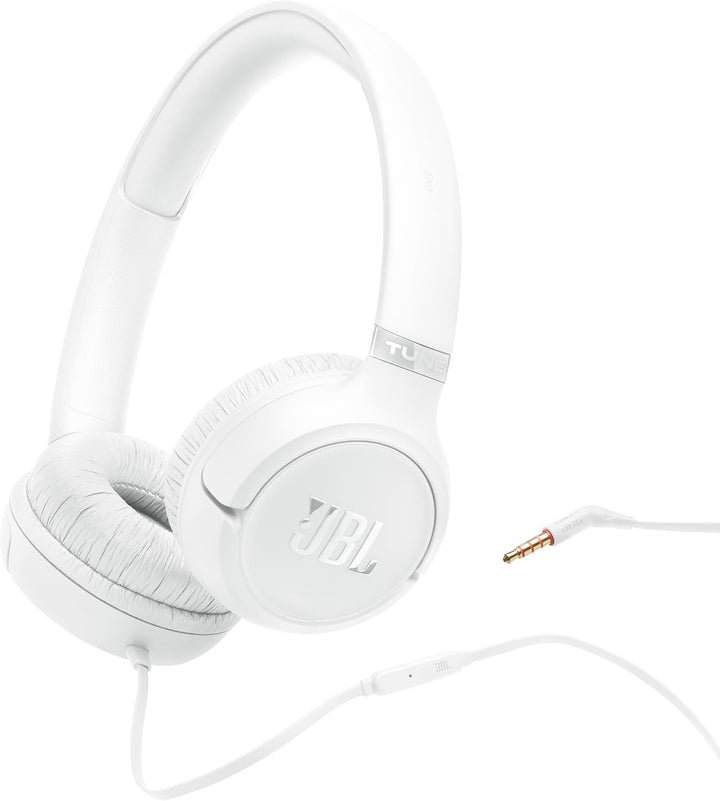 JBL | Tune 530 Wired on-Ear Headphones  3.5mm aux - White | JBLT530WHTAM