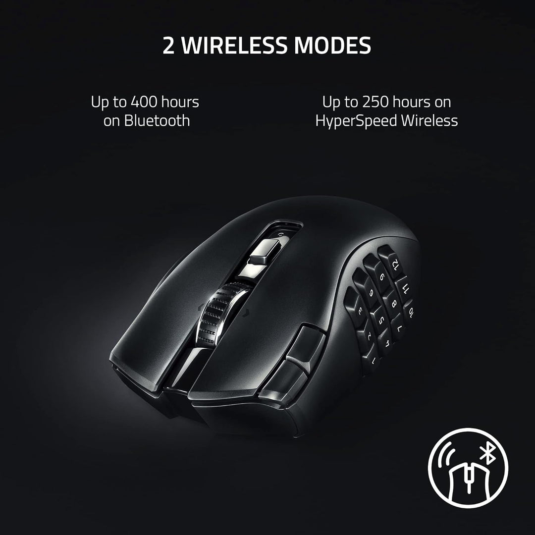 Razer | Naga V2 Hyperspeed Wireless MMO Gaming Mouse | RZ01-03600100-R3U1