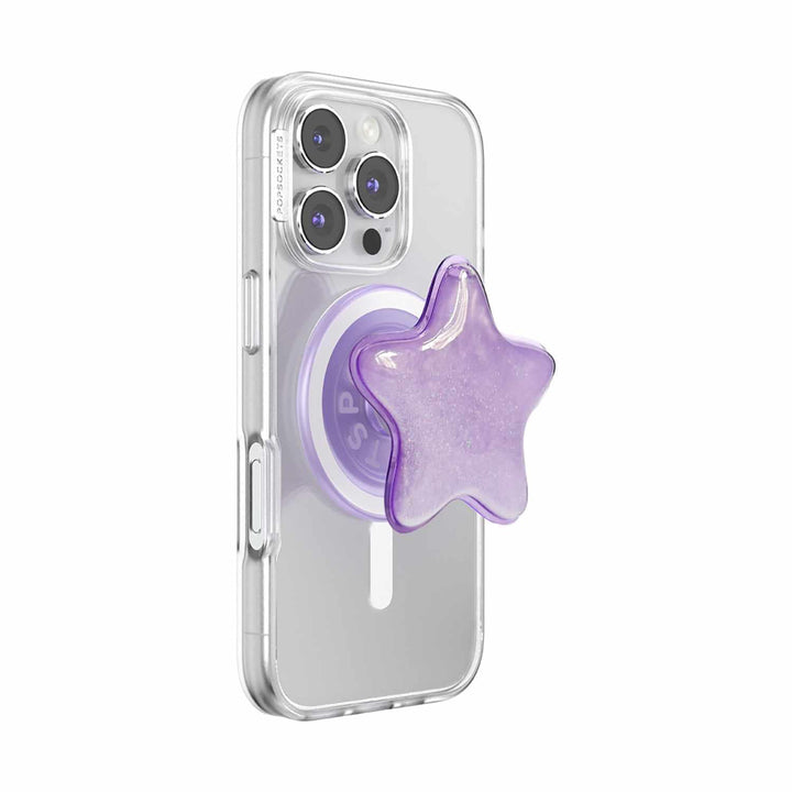 Popsockets | PopGrip for MagSafe Round with Adapter Tidepool Star Squishy Lavender Fog | 123-0593