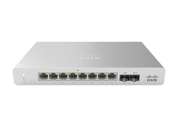 Cisco | Meraki 1G L2 Cloud Manag, 8 1GbE RJ45; 2 1GbE SFP, 124 W PoE/PoE+ Capable MS120-8FP-HW