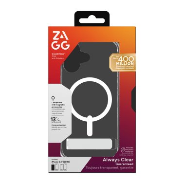 ZAGG | Graphene Crystal Palace Snap Kickstand  iPhone 17 Case - Clear | 702318860