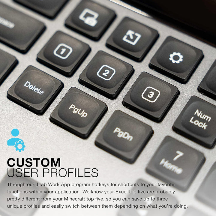 JLAB | Epic Bluetooth Wireless IlluminatedKeyboard- Black  | IFCKEPICKEYRBLK4