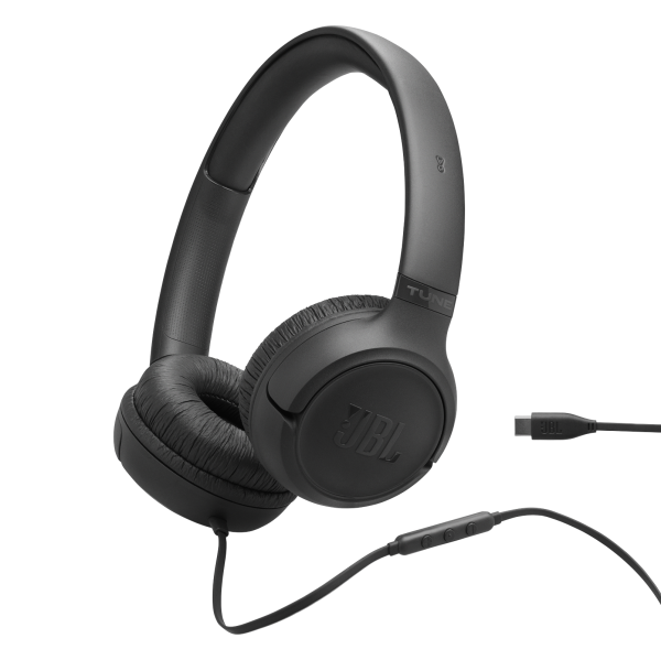 JBL | Tune 530C USB-C On-Ear Wired Headphones - Black | JBLT530CBLKAM