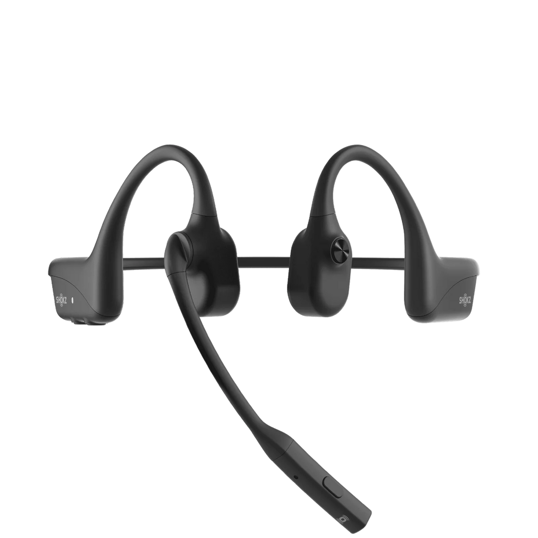 Shokz | OpenComm2 2025 UC with USB-A Dongle Bluetooth Stereo Headset Noise Cancelling Boom Mic with Mute Button Bone Conduction - Cosmic Black | C120-AA-BK-CA-326