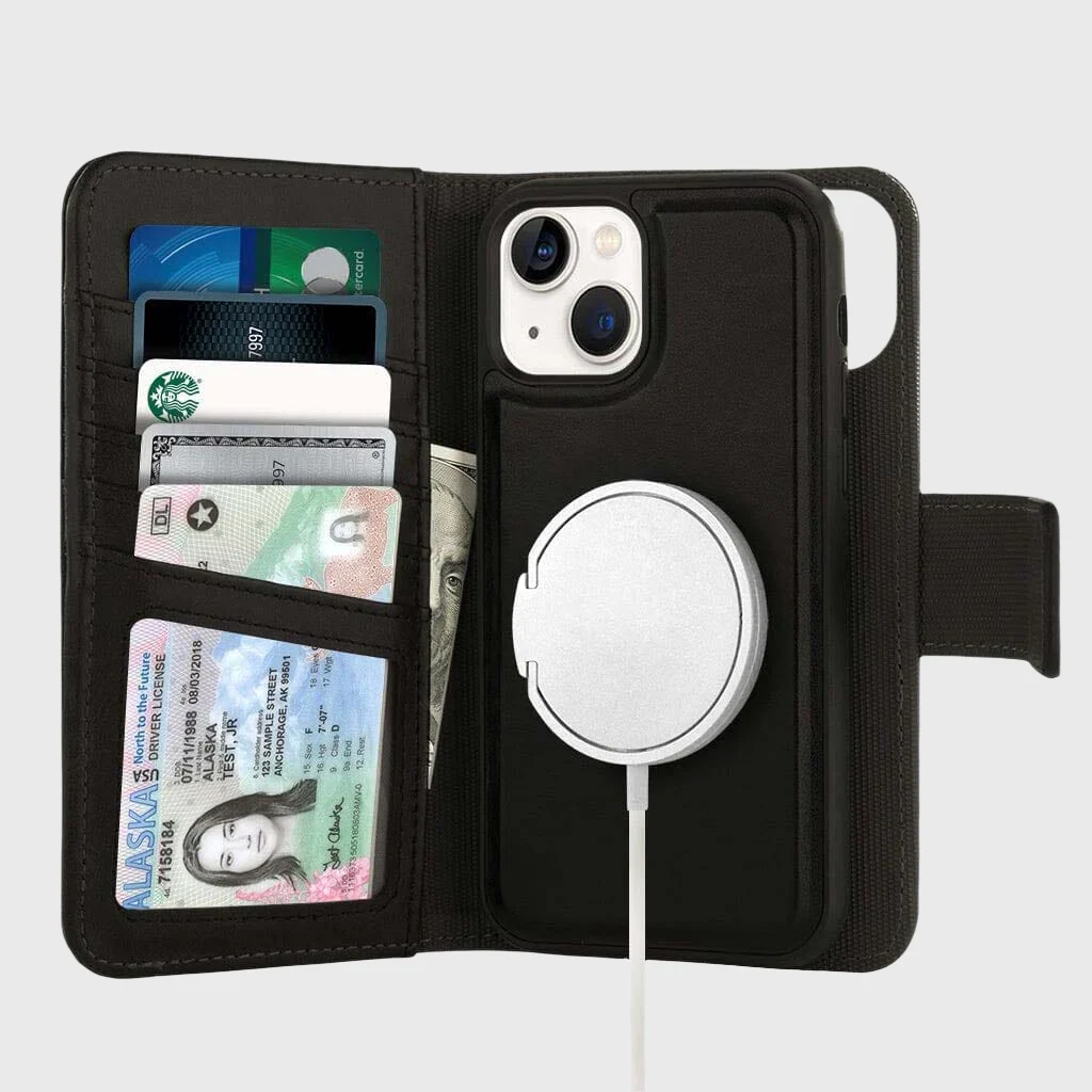 Caseco | 5th Ave Wallet Case with MagSafe iPhone 16 Plus - Black | C31C9-01