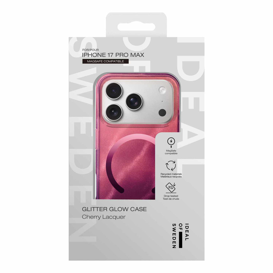 Ideal of Sweden | MagSafe Case Cherry Lacquer for iPhone 17 Pro Max -  Glitter Glow | IDCLCMSB-I2567P-564