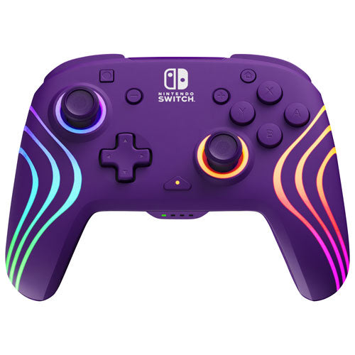 Afterglow | Wave Wireless Pro Controller with Motion for Nintendo Switch & Nintendo Switch OLED Model - Purple |  500-252-PR
