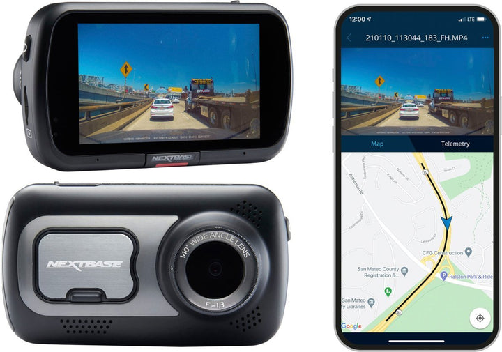 Next Base | 522GW 1440p Dash Cam w/ 3" HD Touch Screen Wi-Fi & Amazon Alexa Built In | NBDVR522GW