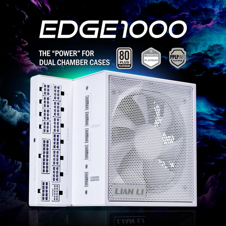 Lian-Li | Edge Series-1000W 80+ Platinum Full Modular ATX Retail - White | EG1000WHITE