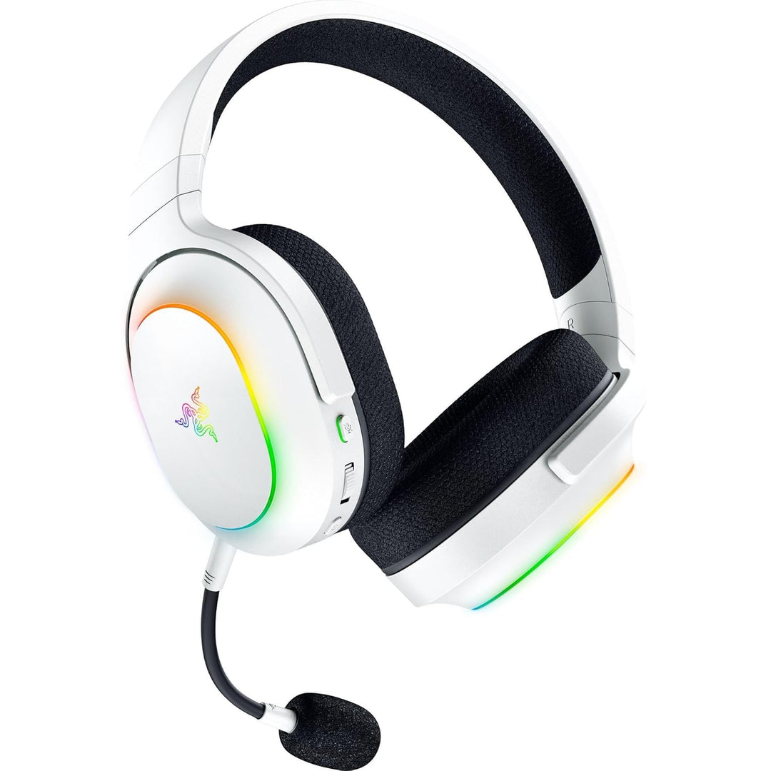 Razer | Barracuda X Chroma Wireless Gaming Headset 2.4 Chroma RGB 40mm Cardioid Mic for PC, Mac, PS5, Switch 2, Smartphone - White | RZ04-05220200-R3U1