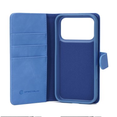 SPECTRUM | Folio Slim Detachable 2-1 iPhone 18 Pro/17 Pro Wallet Case - Light Blue | 18PROBLUE