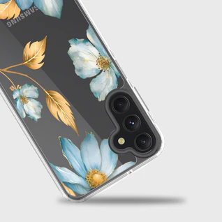 Caseco | Design Clear Case with MagSafe Samsung A16 - Blue Wildflower | ED24D4-00BW