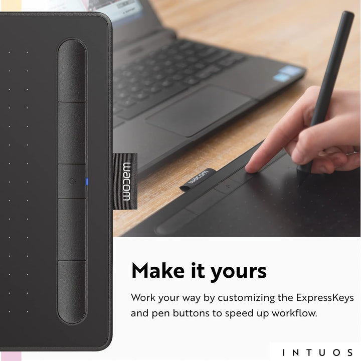 Wacom | Intous Creative Pen Tablet Bluetooth Li-ion Battery USB-A 1 Year Limited warranty | CTL4100WLAK0