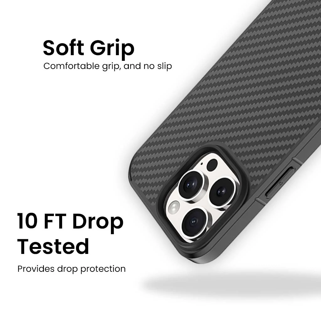 Caseco | Kevlar Case With Magsafe iPhone 16 Pro - Carbon | C28D1-01