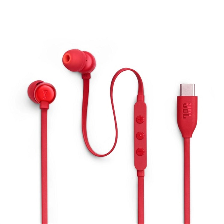 JBL | Wired In-ear USB-C headphones - Red | JBLT310CREDAM