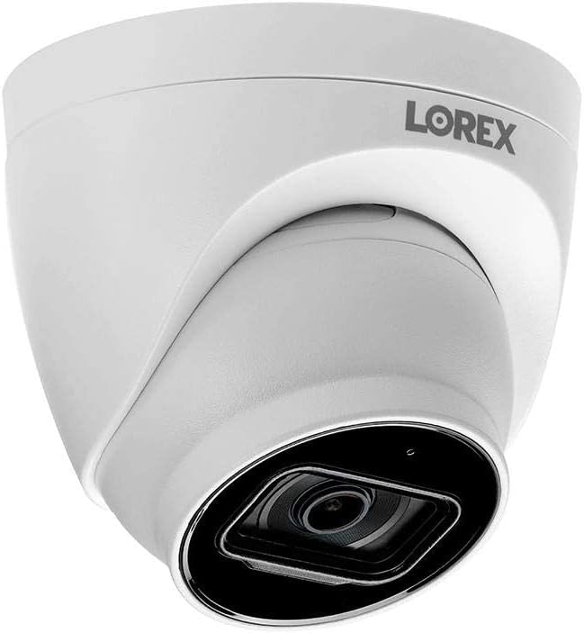 Lorex | Fusion Series 4K Camera Capable 8 Cameras - 2TB Wired NVR System with A14 IP Dome Cameras - White | N4K2-88WD-6