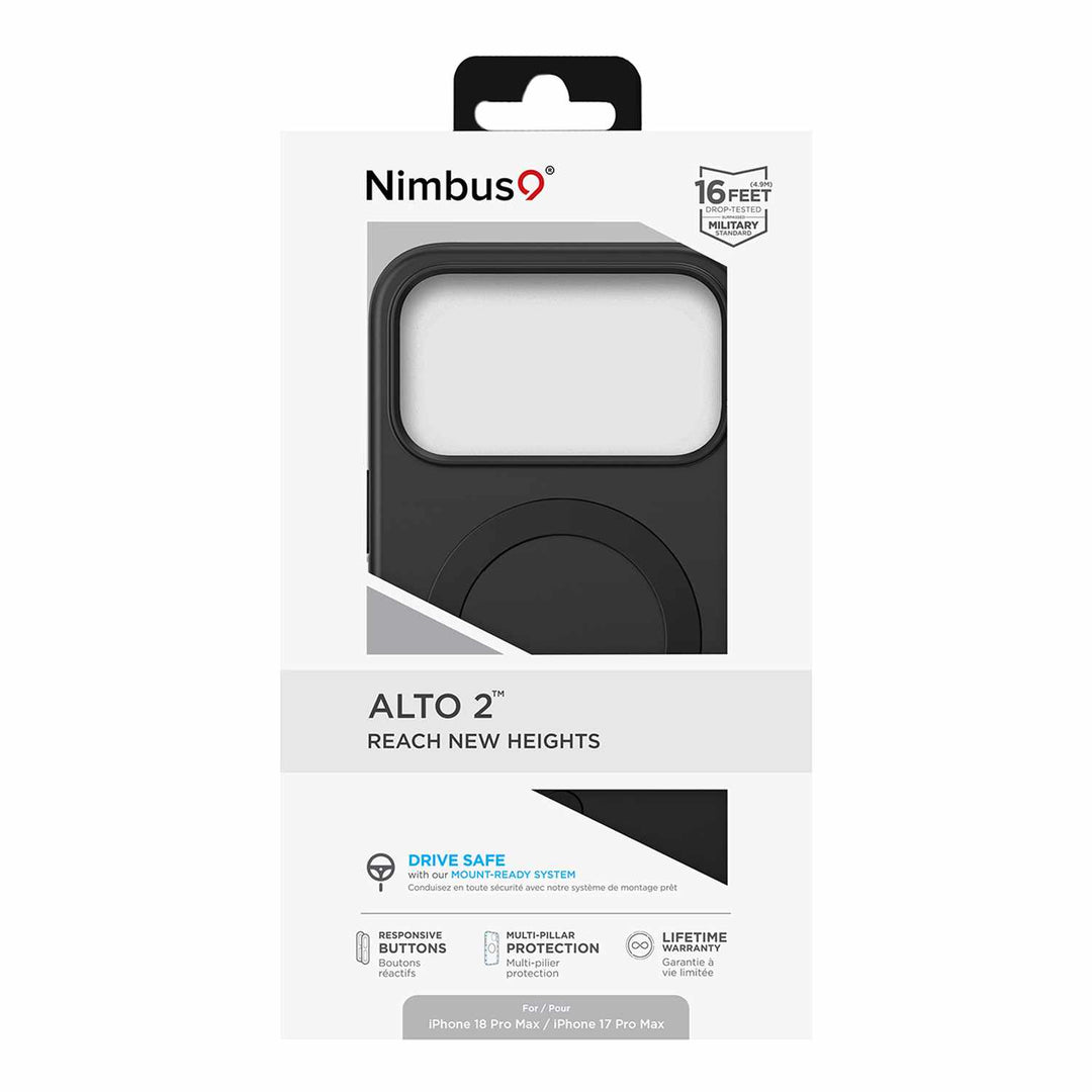 Nimbus9 | Alto 2 MagSafe Case iPhone 18 Pro Max /17 Pro Max - Black | N9ALIPH18PMXBLK