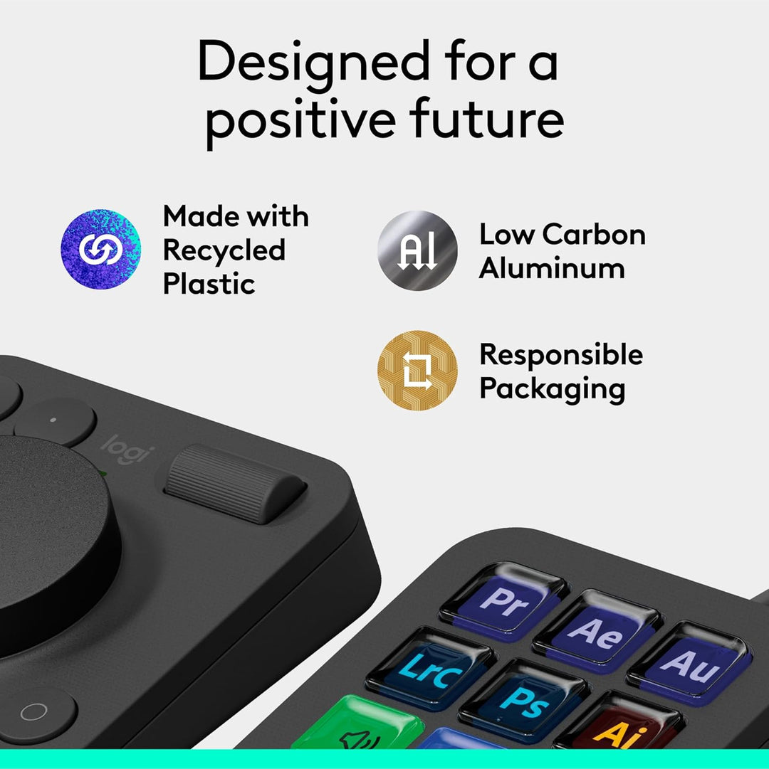 Logitech | MX Creative Console Programmable Keypad and Control Dial - Graphite | 920-012660